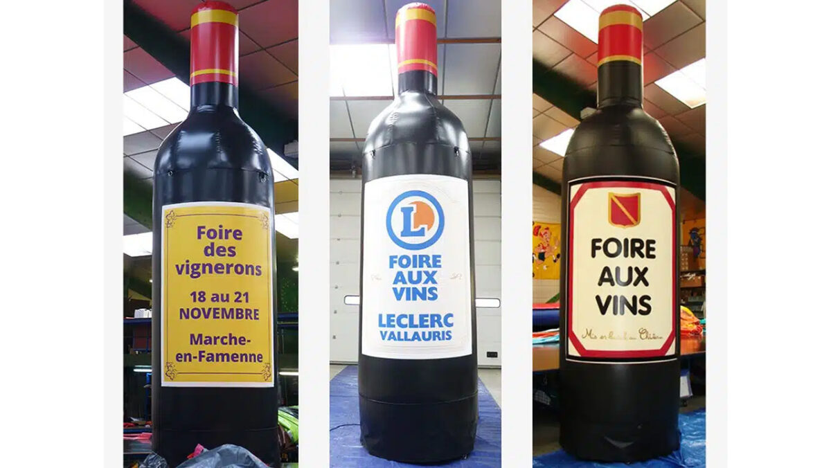 BOUTEILLE DE BIÈRE, DE VIN ET DE CHAMPAGNE GONFLABLE