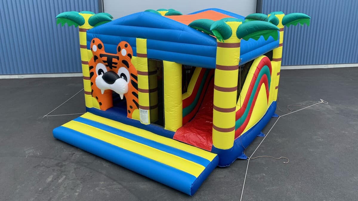MULTIPLAY OBSTACLES AVEC TOIT TIGRE GONFLABLE