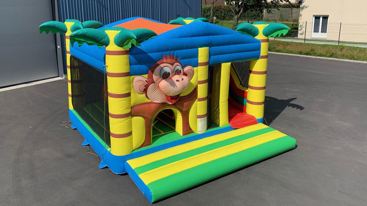 CABANE TOBOGGAN JUNGLE GONFLABLE
