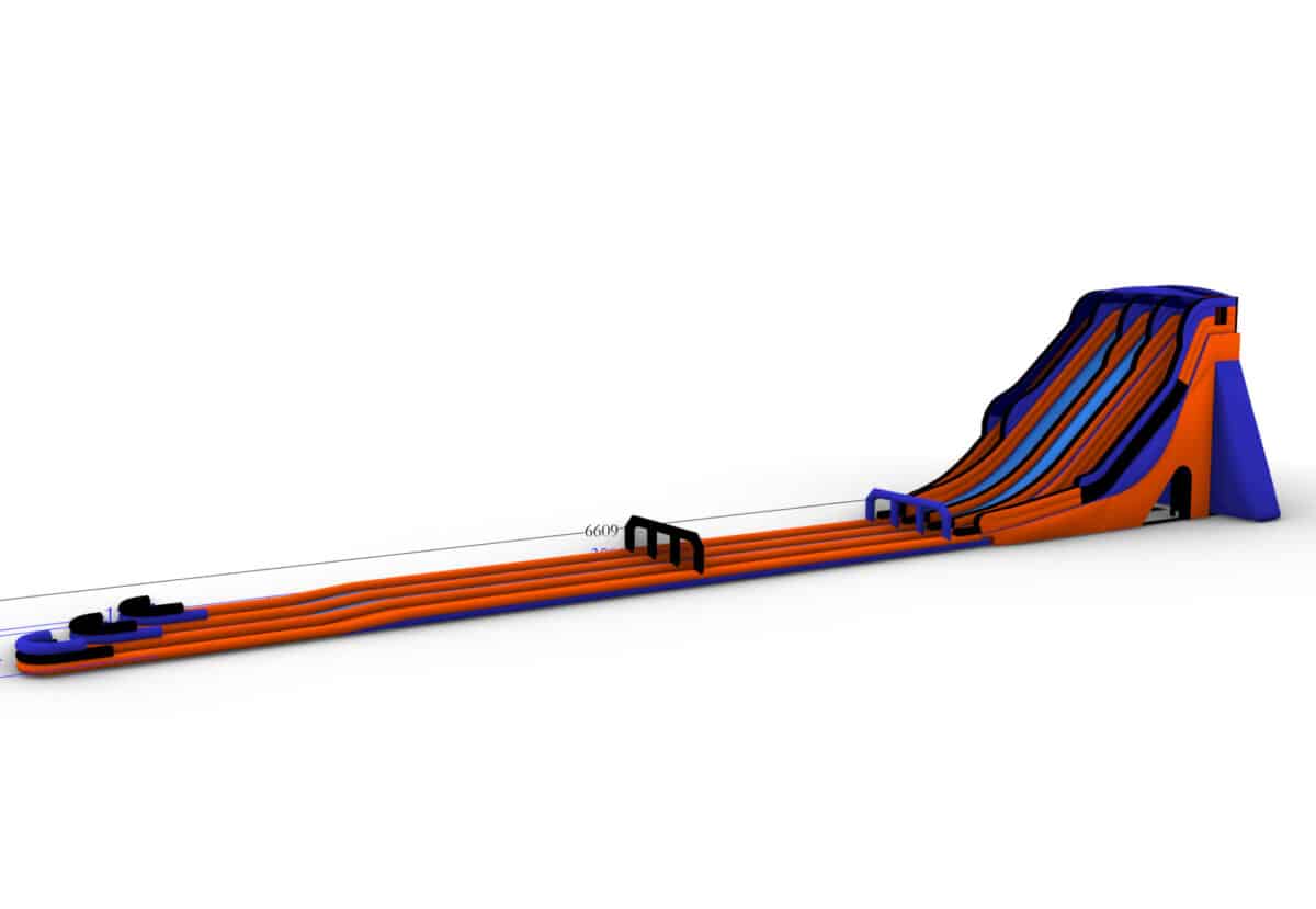 AQUA SLIDE 1000 3 PISTES AVEC GLISSE SUR MATELAS