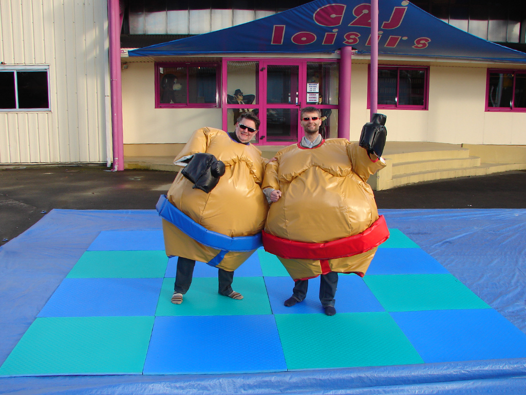 Costume de combat de sumos jumeaux pour adulte en mousse - neuf